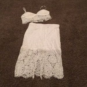 2 piece skirt and bra top